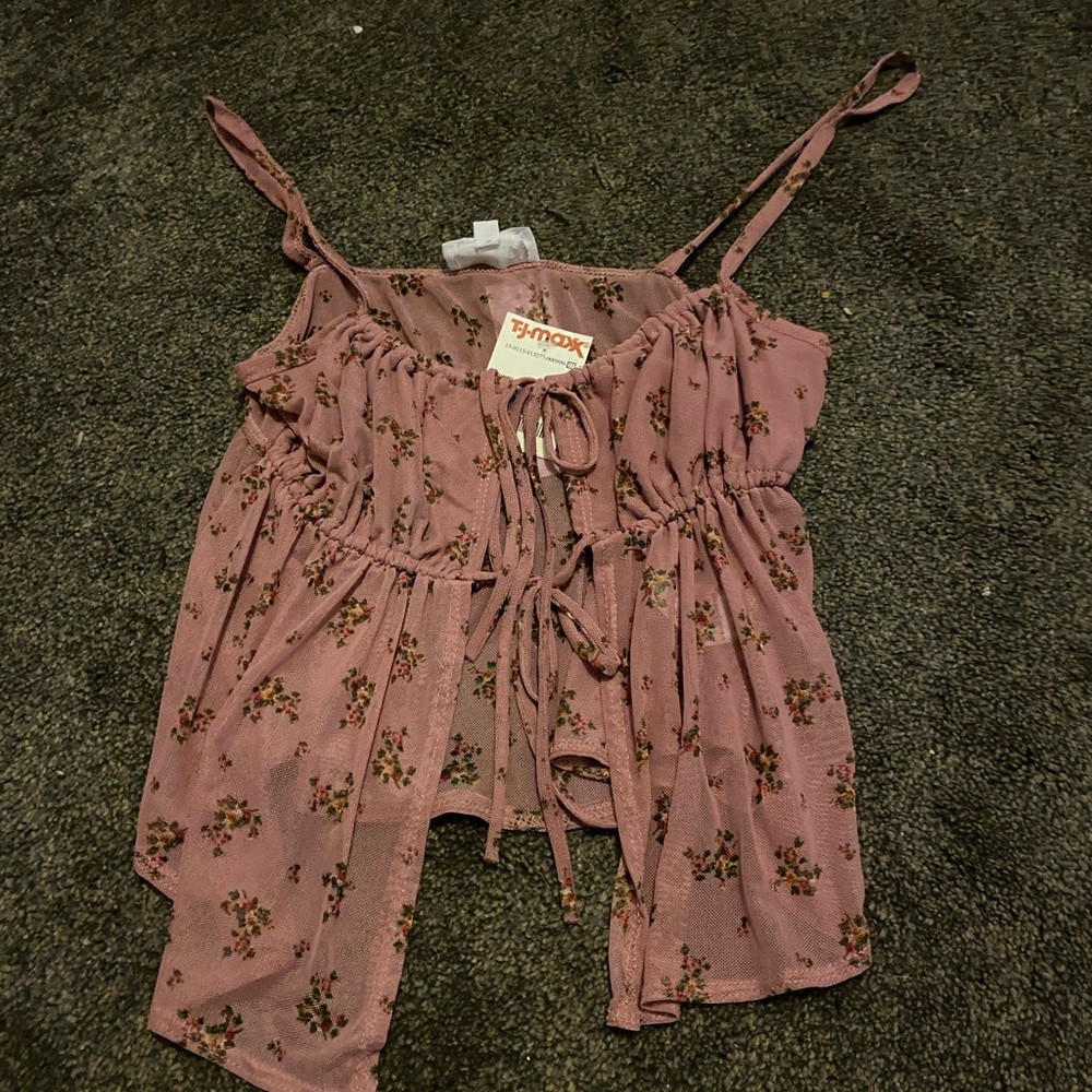 pink floral shirt